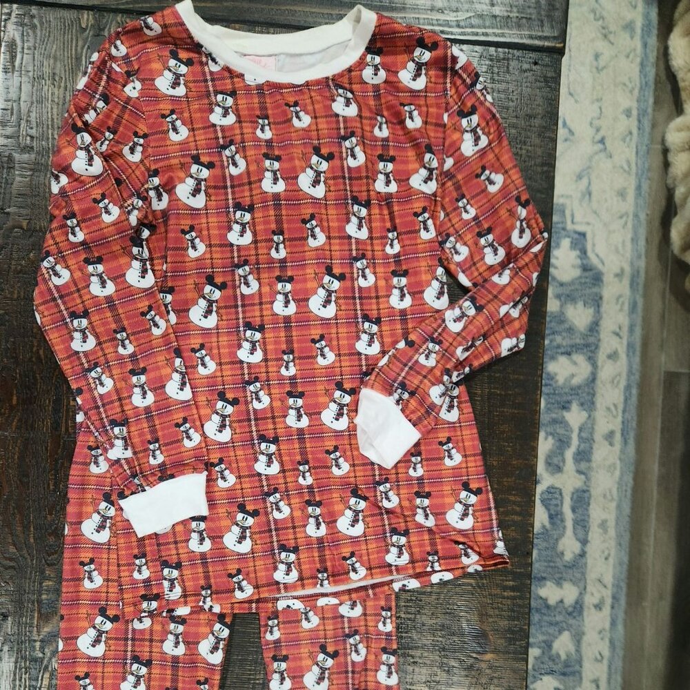 Spoiled & Flashy Disney Christmas 2 pc pjs euc youth 14/16